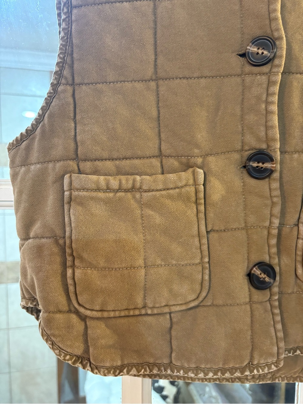 Double Zero Quilted Utility Vest Small Cotton Western Equestrian Farmhouse Cotta - Picture 4 of 7